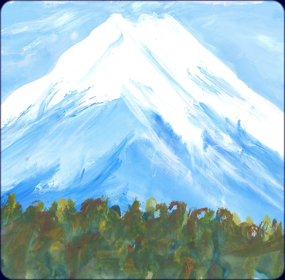 小林浩太朗:絵画「目にみえない大きな愛 空と一体」